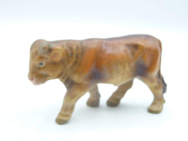 Kuh gehend, vermutlich Marolin (Hartplastik), Länge 10 cm / Höhe 5,5 cm