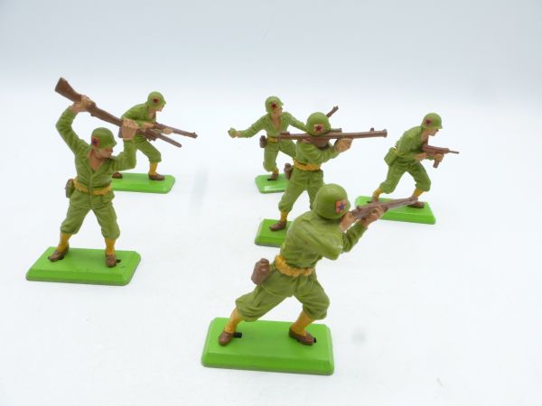 Britains Deetail Set of American soldiers 2nd version (6 figures)