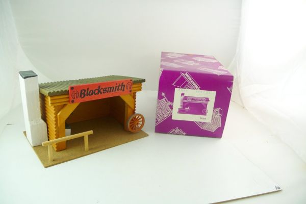 Elastolin Blacksmith, No. 7639 - orig. packaging, box + house unused