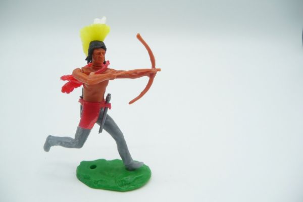 Elastolin 5,4 cm Iroquois running with bow (+ tomahawk)