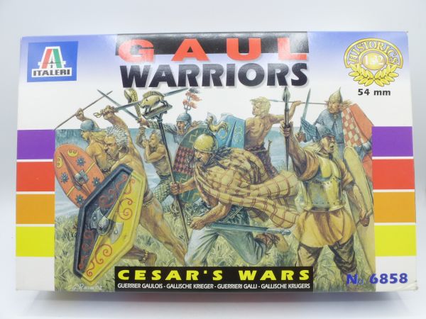 Italeri 1:32 Gaul Warriors, No. 6858 - orig. packaging, figures at the casting