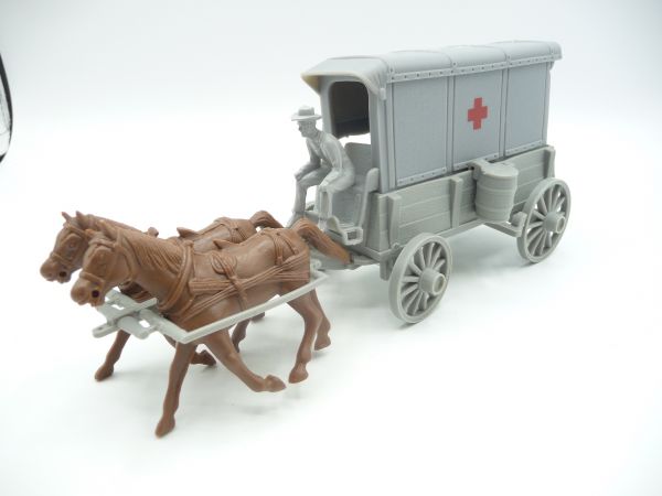 Classic Toy Soldiers USA: Seltener Sanitätswagen / -kutsche mit Kutscher