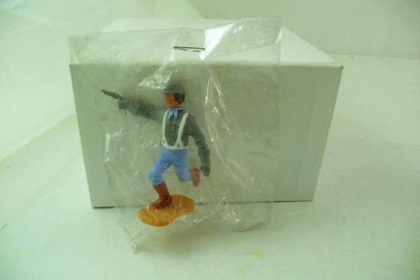 Timpo Toys Confederate Army soldier 3. version running with pistol - in original bag