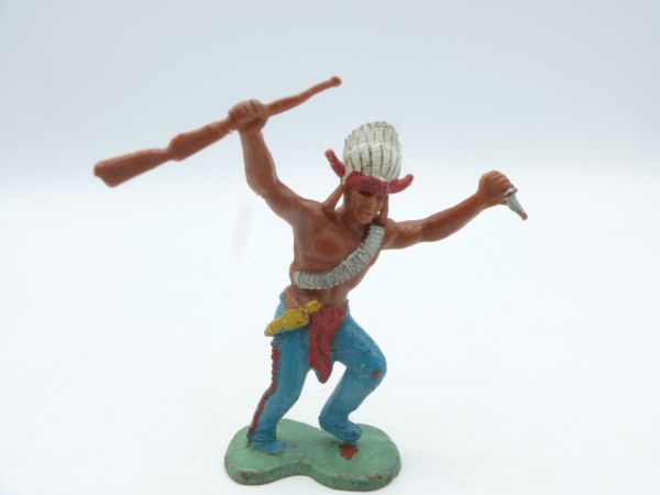 Crescent Toys Indian standing with rifle + knife