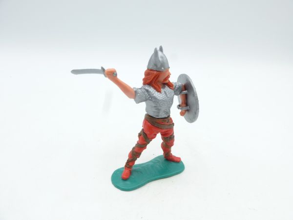 Timpo Toys Viking standing with sword + shield - rare hair colour