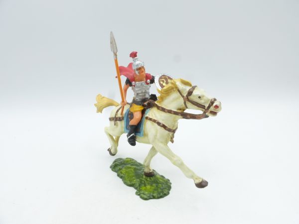 Elastolin 7 cm Horseman with cape + lance, No. 8457
