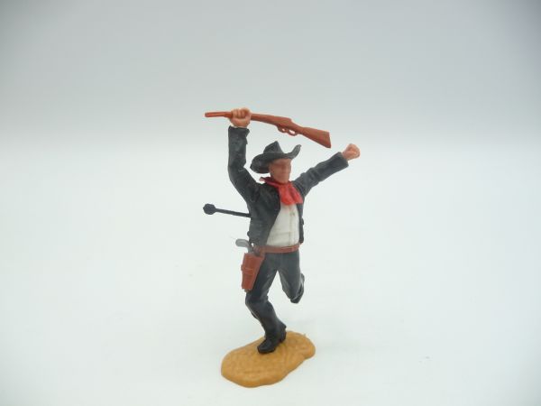 Timpo Toys Cowboy 2nd version running hit by arrow - nice colour combination
