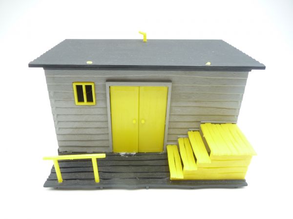 Timpo Toys Haus grau/gelb/schwarz mit Defekten für Bastler / Dioramenbau