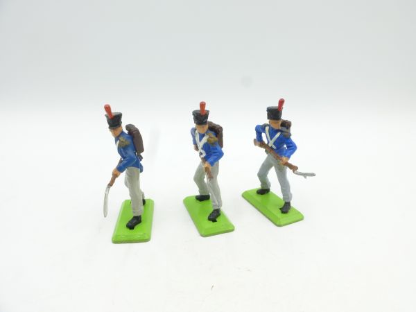 Britains Deetail 3 Frenchs advancing with bayonet, incl. backpack