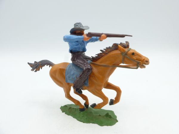 Elastolin 7 cm Cowboy zu Pferd mit Gewehr, Nr. 6996