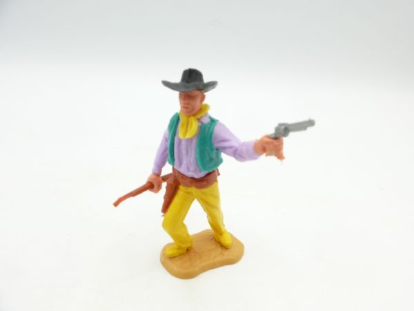 Timpo Toys Cowboy 2nd version with pistol + rifle - rare leg colour