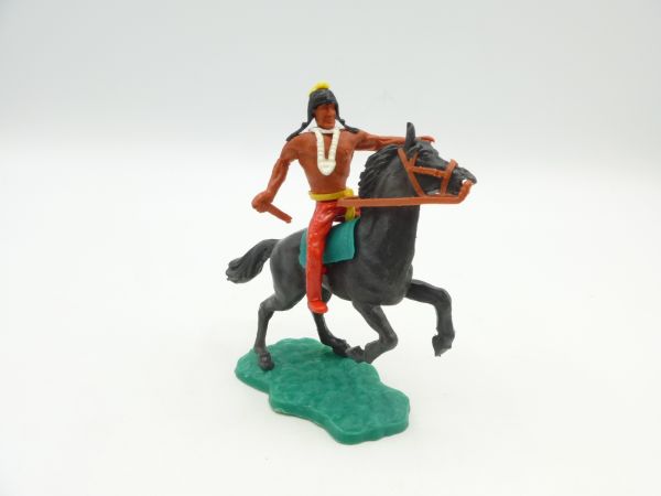 Timpo Toys Indianer 2. Version reitend mit Messer