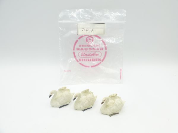 Elastolin 3 swans - brand new, in original bag