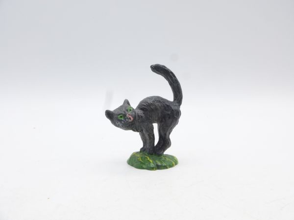Elastolin Katze mit Buckel (schwarz), Nr. 3844 - selten, ladenneu