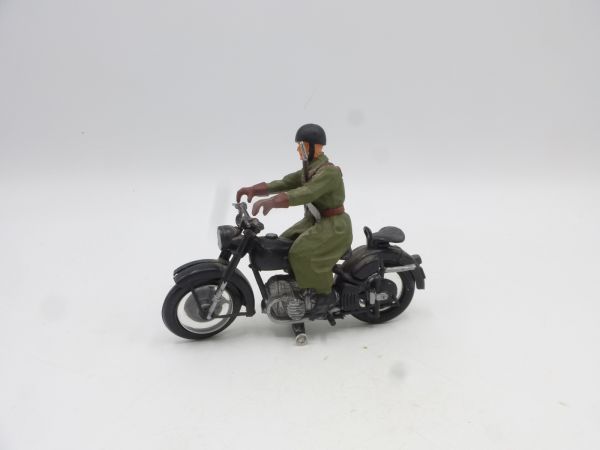 Elastolin 7 cm Swiss Army, motorbike with driver, No. 9965