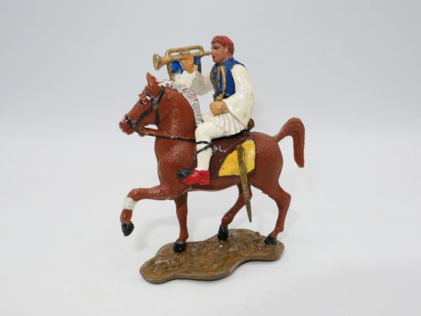 Aohna Greek soldier / fanfare blower on horseback - early figure