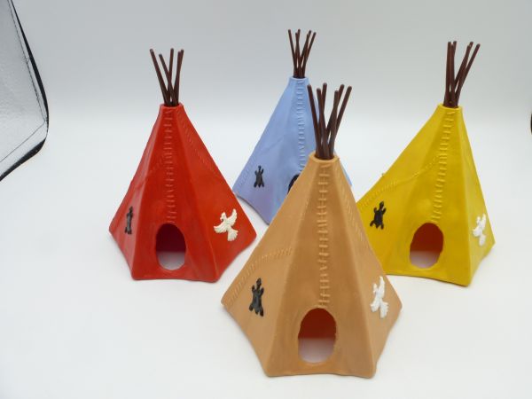 Timpo Toys Nice set of Indian tipis (4 different ones)