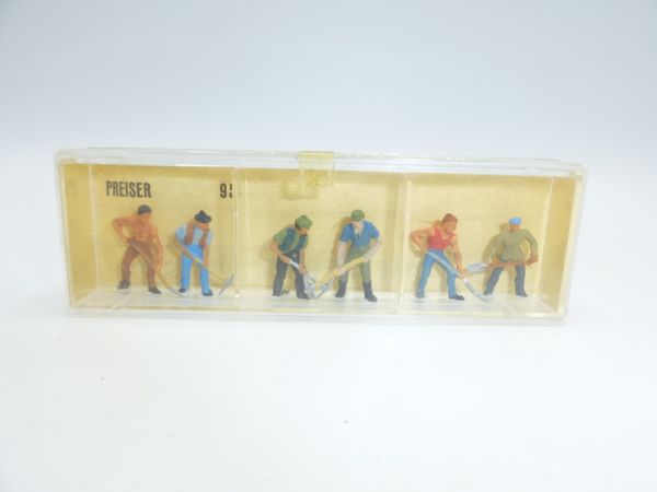 Preiser H0 Construction worker (6 figures), No. 95 - orig. packaging, top condition