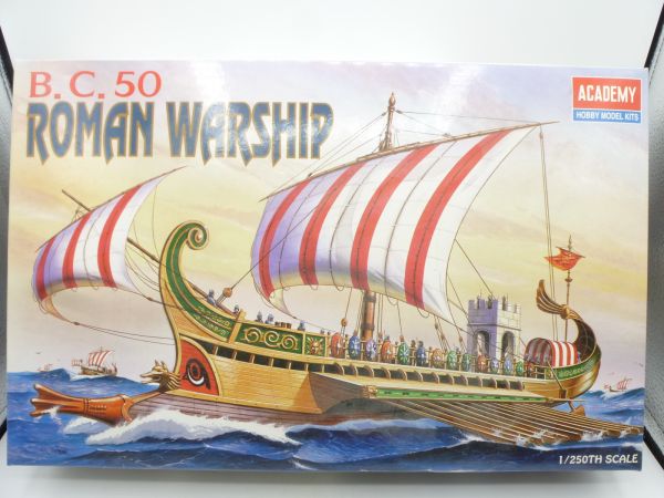 Academy Model Kits B.C. 50 Roman Warship 1/250th Scale, No. 1401 - orig. packaging
