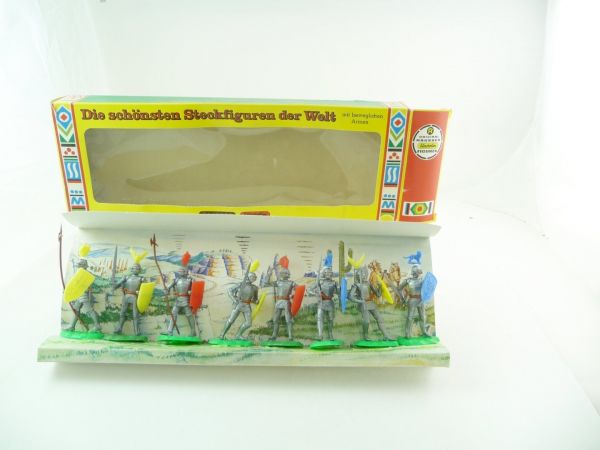 Elastolin 5,4 cm Great blister box with 8 standing knights