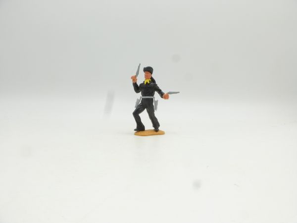 Timpo Toys Trapper standing firing wildly with 2 pistols