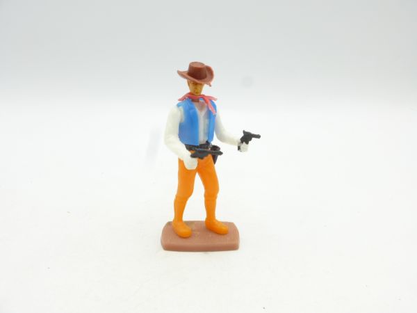 Plasty Cowboy standing, shooting 2 pistols