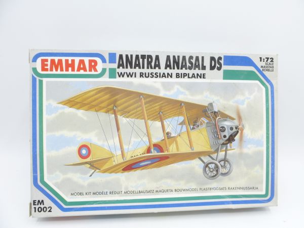 Emhar 1:72 Anatra Anasal DS WW I Russian Biplane - OVP, am Guss