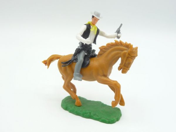 Elastolin 5,4 cm Cowboy riding with pistol