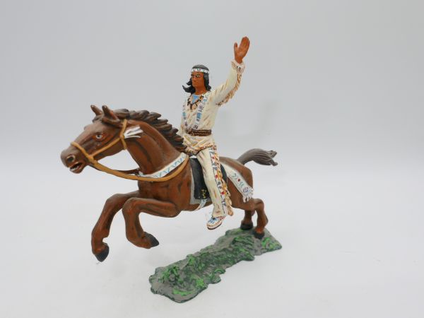 Winnetou on horseback - modification to 7 cm Karl May series