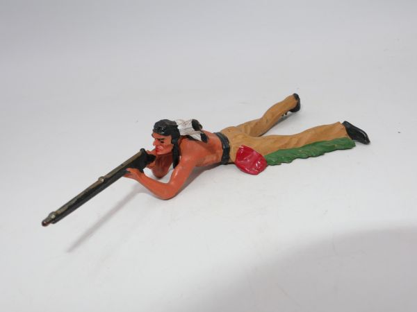 Elastolin 7 cm Indian lying down shooting, No. 6842