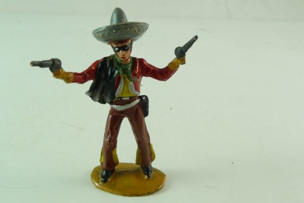 Merten Mexican bandit standing with 2 pistols - great painting
