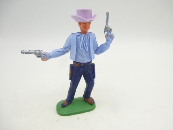 Timpo Toys Cowboy 1st version standing, shooting 2 pistols wildly