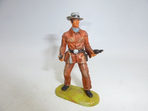 Elastolin 7 cm (damaged) Trapper with 2 pistols - great painting