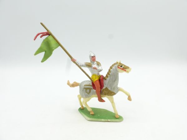 Knight on horseback with flag (French manufacturer)