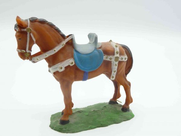 Elastolin 7 cm Standing horse, brown for Landsknechts