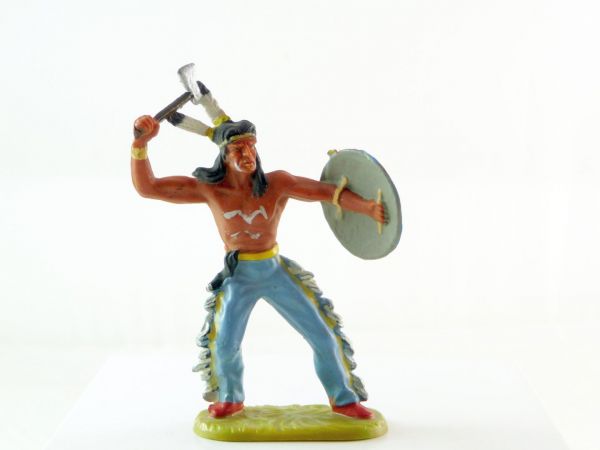 Elastolin 7 cm Indianer stehend mit Tomahawk, Nr. 6884, J-Figur