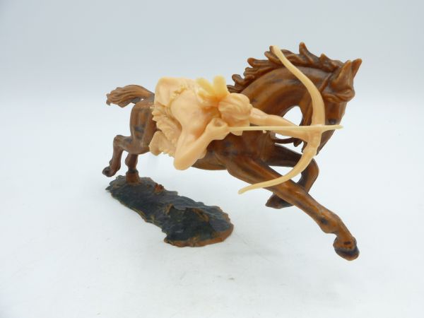 Elastolin 7 cm (Rohling) Indianer seitlich am Pferd, Nr. 6847