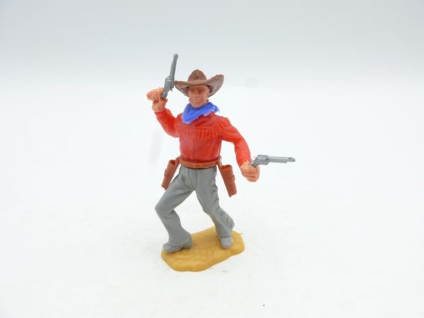 Timpo Toys Cowboy standing, firing wild with 2 pistols