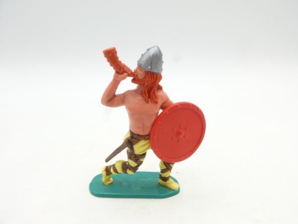 Timpo Toys Hornbläser mit seltenem original rotem Schild