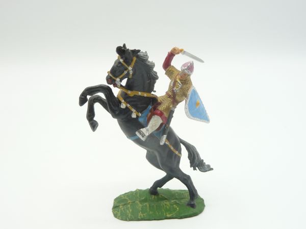 Preiser 4 cm Norman with sword on horseback, No. 8884 - great figure