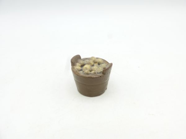 Elastolin compound Stock life: Wooden tumbler with food (height 2,5 cm)