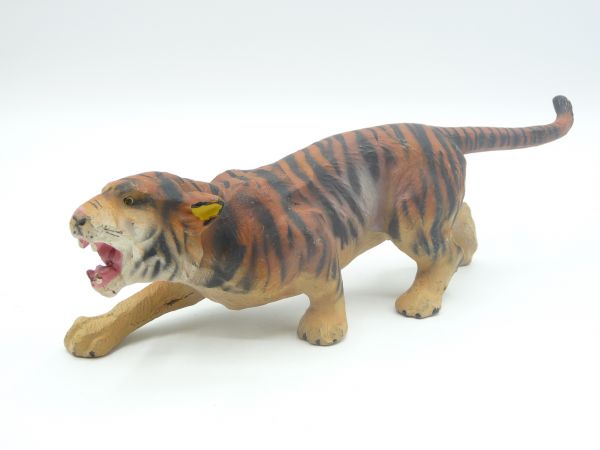 Elastolin Masse Tiger angreifend - tolle Figur, tolle Bemalung