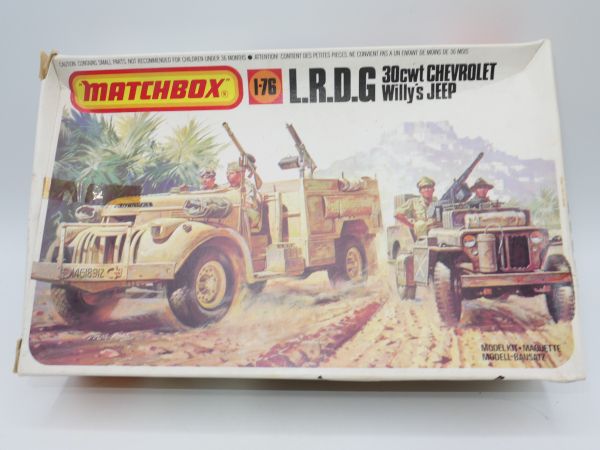 Matchbox L.R.D.G 30 cwt Chevrolet Willy's Jeep, Nr. PK-173 - OVP, am Guss