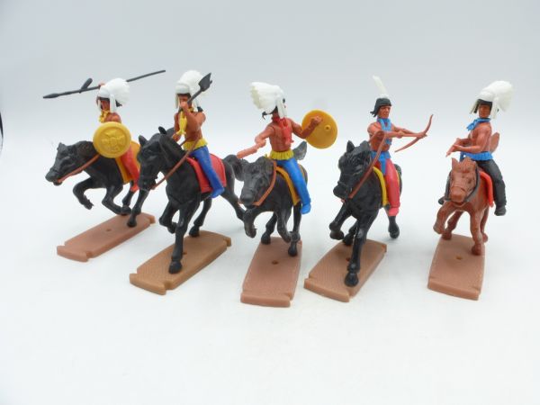 Plasty Indian riding (5 figures) - nice set