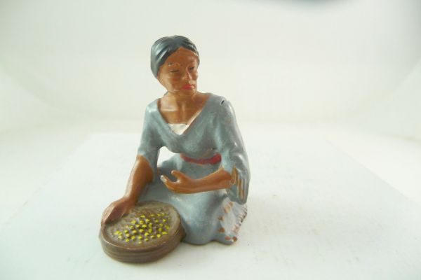Elastolin 7 cm Indian woman with bowl, No. 6832 - great painting