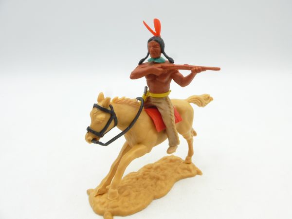 Timpo Toys Indian 3rd version riding, shooting rifle