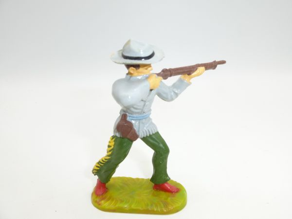 Elastolin 7 cm Cowboy stehend mit Gewehr + Hut, J-Figur, Nr. 6918 - wie neu