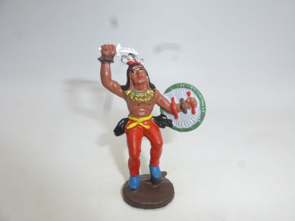 Indian with knife + shield (7 cm size)
