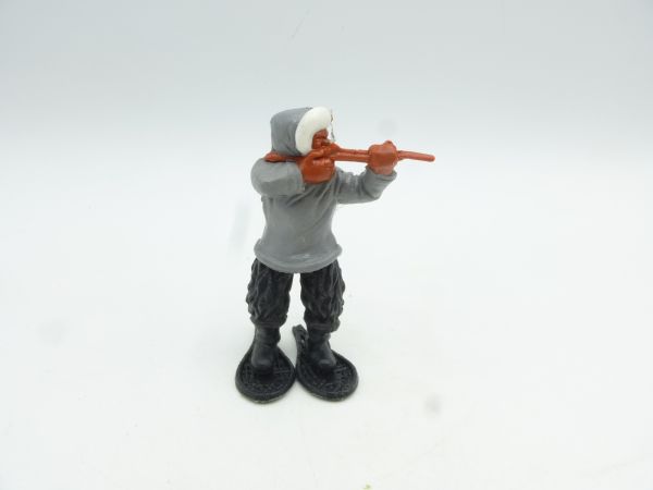 Timpo Toys Eskimo grau, Gewehr schießend