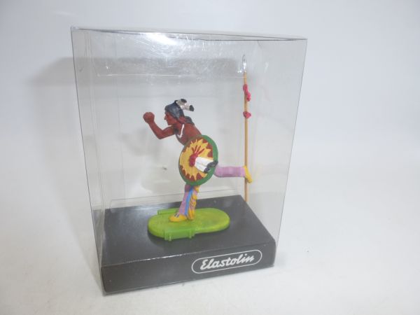 Preiser 7 cm Indian running with spear, No. 6827 - orig. packaging, brand new